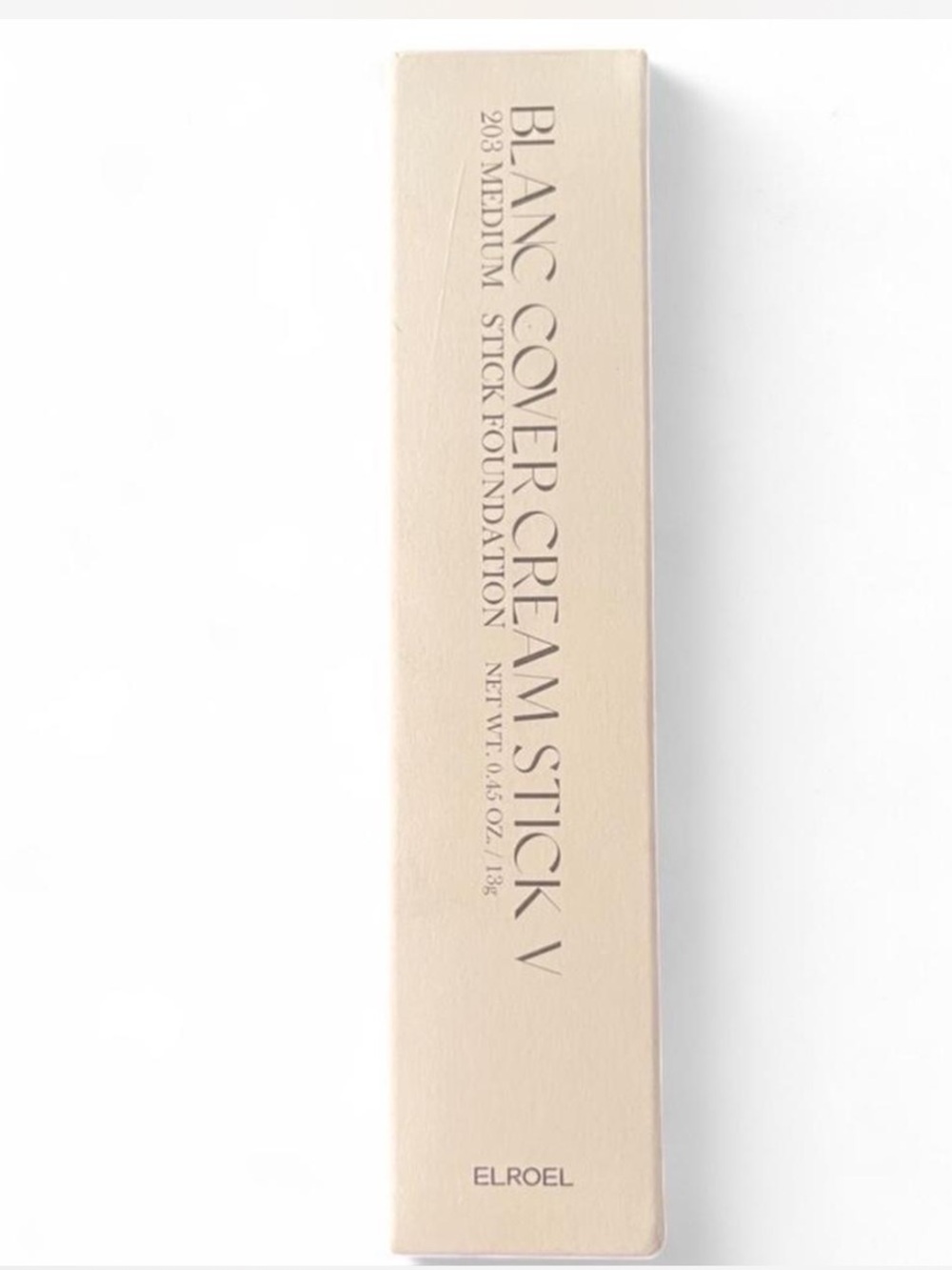 🆕 NIB ELROEL Blanc Cover Cream Stick V Foundation 203 Medium Factory Sealed
